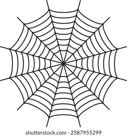 Spiderweb Illustration isolated on white