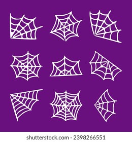 Spiderweb illustration. spiderweb vector. spiderweb elements. spiderweb ornament. cobweb illustration. Halloween ornament.