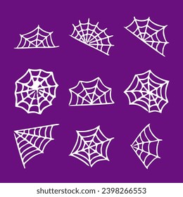 Spiderweb illustration. spiderweb vector. spiderweb elements. spiderweb ornament. cobweb illustration. Halloween ornament.