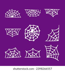 Spiderweb illustration. spiderweb vector. spiderweb elements. spiderweb ornament. cobweb illustration. Halloween ornament.
