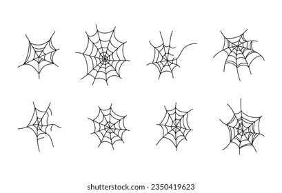 spiderweb lineart graphic set resource