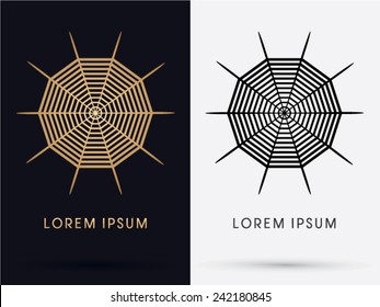 Spiderweb Logo, Symbol, Icon, Graphic, Vector.