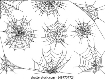 spiderweb monochrome. spiderweb vector illustration on white.