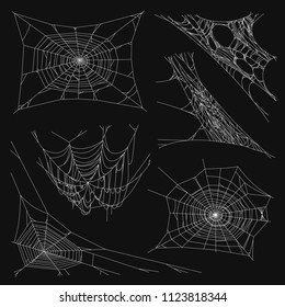 Spiderweb Set for Halloween Design.