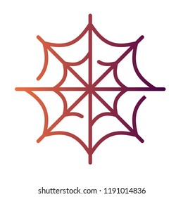 A spiderweb vector illustration in line gradient design