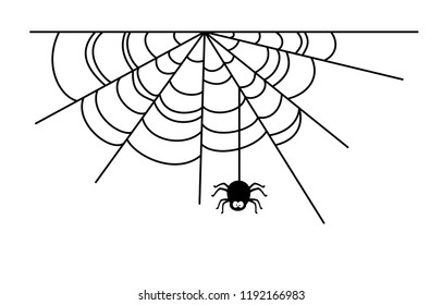 Spiderweb vector illustration set