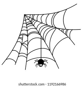 Spiderweb vector illustration set