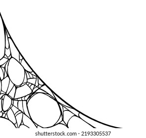 Spiderwebs isolate on png or transparent  background, happy halloween banner, template for poster, brochure, advertising, promotion,sale marketing vector illustration