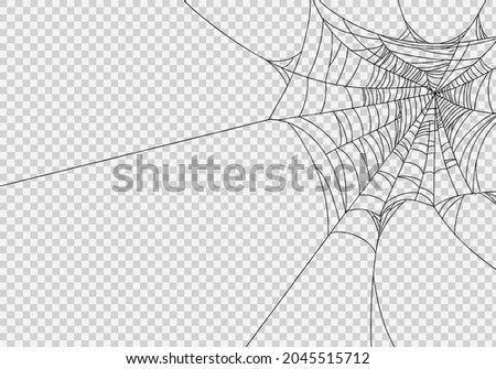 Spiderwebs isolate on png or transparent  background, happy halloween banner, template for poster, brochure, advertising, promotion,sale marketing vector illustration