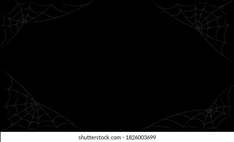 spiderwebs on a dark background, halloween background image.	