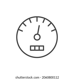 plantilla de estilo de contorno de icono de spidometer. Estilo de moda, vector eps 10