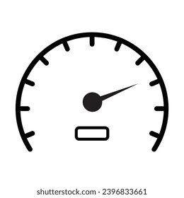 Plantilla de estilo de contorno de icono de Spidometer. Velocímetro y medidor de combustible.