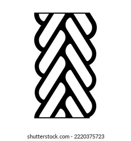 vector de icono de la línea de cadena de trigo spiga. señal de cadena de trigo spiga. símbolo de contorno aislado ilustración negra
