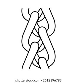 spiga wheat chain line icon vector. spiga wheat chain sign. isolated contour symbol black illustration