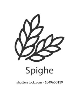 Spighe , linear icon. Editable stroke