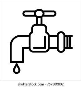 Spigot vector outline icon