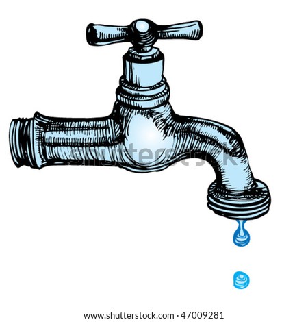 spigot with water drops