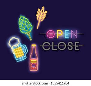 spike and beers neon lights