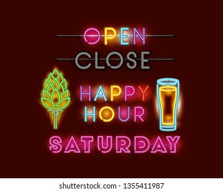 spike and beers neon lights