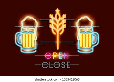 spike and beers neon lights