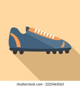 Spike boot icon flat vector. Sport shoe. Soccer boot