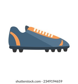 Spike boot icon flat vector. Sport shoe. Soccer boot isolated