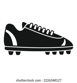 Spike boot icon simple vector. Sport shoe. Soccer boot