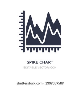 Spike Chart Icon On White Background. Simple Element Illustration From Business Concept. Spike Chart Icon Symbol Design.