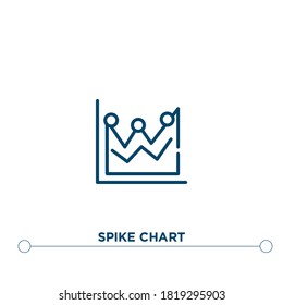 spike chart outline vector icon. simple element illustration. spike chart outline icon from editable business concept. can be used for web and mobile
