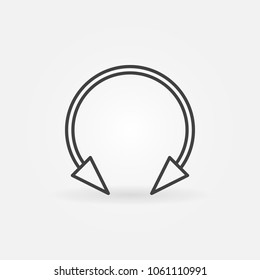 Spike circular barbell earring linear icon. Vector piercing jewelry concept outline symbol or design element