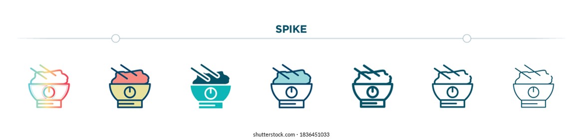 spike icon designed in gradient, filled, two color, thin line and outline style. vector illustration of spike vector icons. can be used for mobile, ui, web
