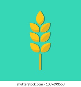 spike icon in flat style with long shadow, isolated vector illustration on green transparent background