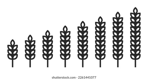 Juego de iconos de Spike diseño simple