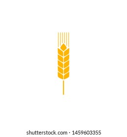 Spike icon. Vector yellow spike sign on white
