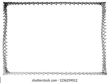 Spike lines scribble frame