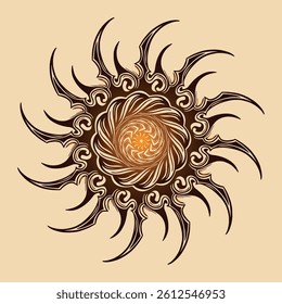 Spike mandala vector art design