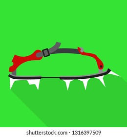 Spike shoes tool icon. Flat illustration of spike shoes tool vector icon for web design