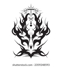 Spike Tribal  Shape 03 , good for graphic design resources, printing on merch, posters, pamflets, tattoo art and more.