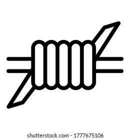 Spike wire icon. Outline spike wire vector icon for web design isolated on white background