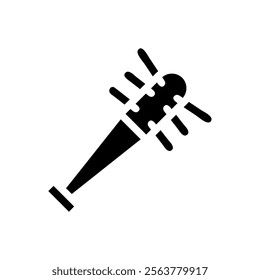 Spiked bat weapon icon. Concept of violence, crime, and danger.