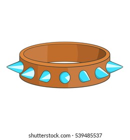 Spiked collar icon. Cartoon illustration of spiked collar vector icon for web