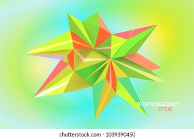 Spiked colors vector abstract wallpaper background