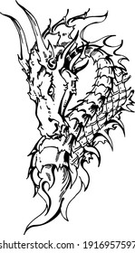 Spiked Dragon Head, detailed graphics