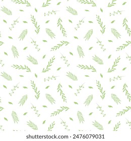 spiked leaves pattern design on white background. 