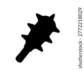 Spiked Mace Icon Containing mace, weapon, medieval, and battle icon. Solid icon.