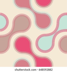 spiked metaball seamless tile in ivory and pink