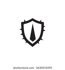 Escudo Espionado com Ícone Triângulo Central