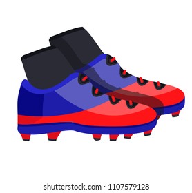 Spiked sports shoes and socks.