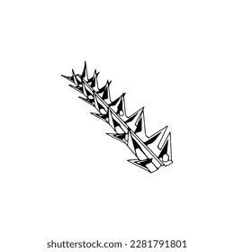 spiked trap concept vector illustration