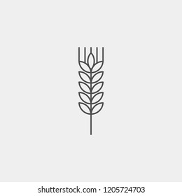 Spikelet flat vector icon